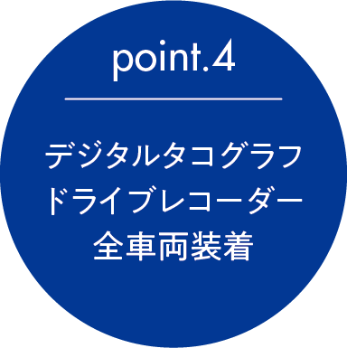 point.4 デジタルタコグラフドライブレコーダー全車両装着