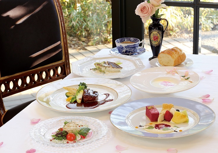 たま旅女子会ランチタイム♪現代仏蘭西料理 朔詩舎　お肉と魚のフルコース