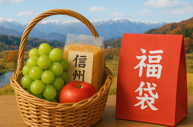 たま旅信州福袋！贈呈用シャインマスカット＆信州の味覚