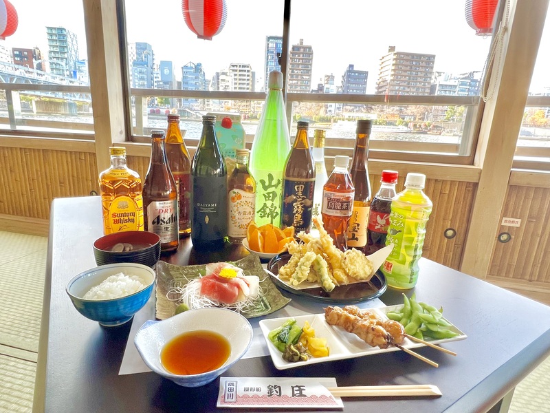 【うれしい飲み放題】江戸前料理で風流花見の宴♪隅田川屋形船