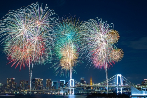 【緊急特別企画】お台場宵の華屋形船～花火と光のドローンショー～
