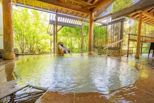 奥州三名湯 飯坂温泉「飯坂ホテルジュラク」　日本三大桜！三春の滝桜